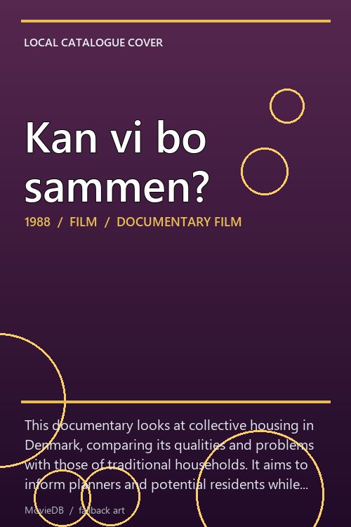 Kan vi bo sammen? poster