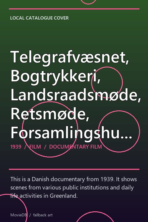 Telegrafvæsnet, Bogtrykkeri, Landsraadsmøde, Retsmøde, Forsamlingshus, Badeanstalt poster