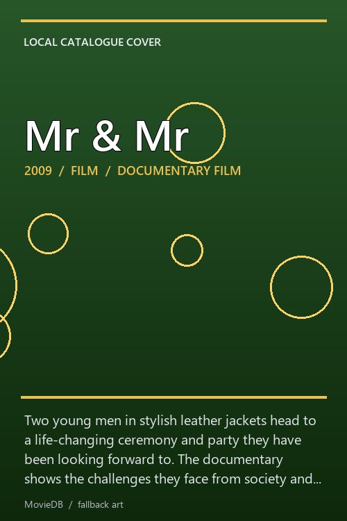 Mr & Mr poster