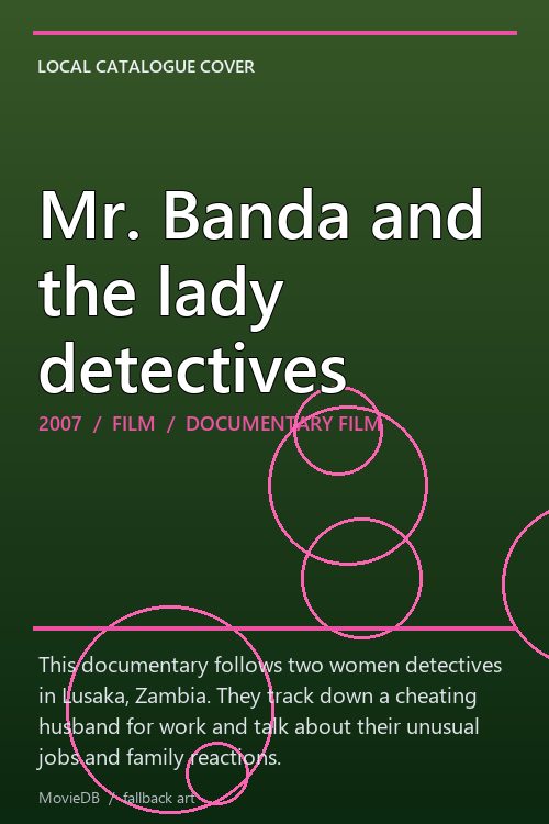 Mr. Banda and the lady detectives poster