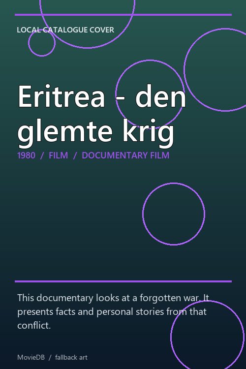 Eritrea - den glemte krig poster