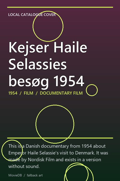 Kejser Haile Selassies besøg 1954 poster
