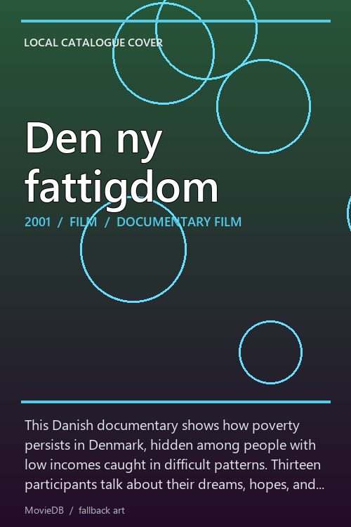 Den ny fattigdom poster