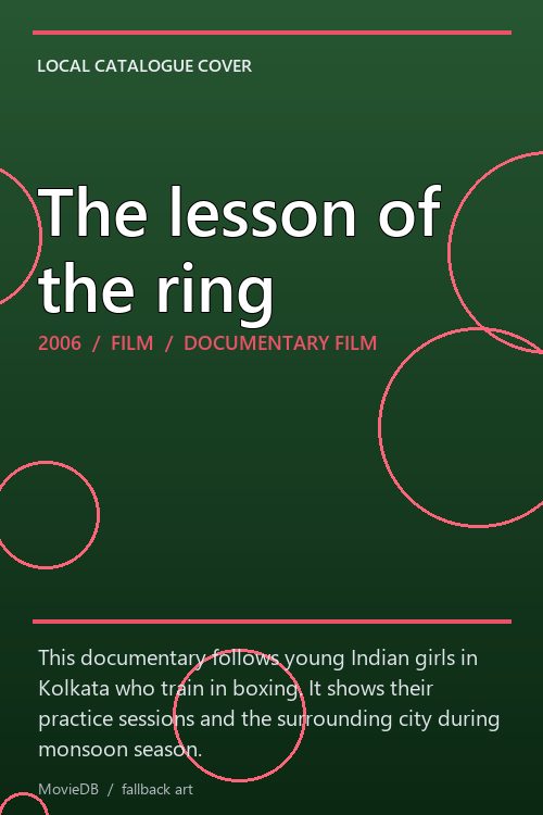 The lesson of the ring poster