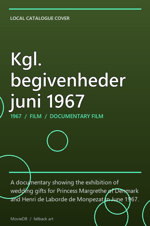 Kgl. begivenheder juni 1967 poster