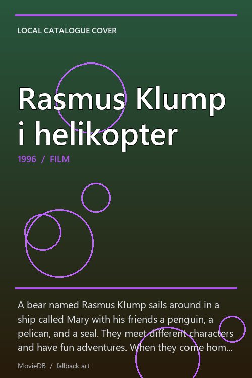 Rasmus Klump i helikopter poster