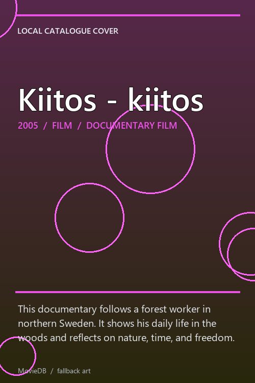 Kiitos - kiitos poster