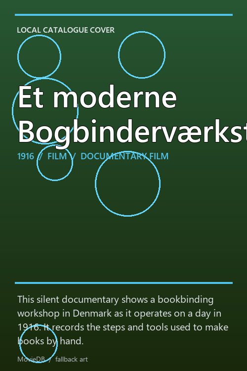 Et moderne Bogbinderværksted poster