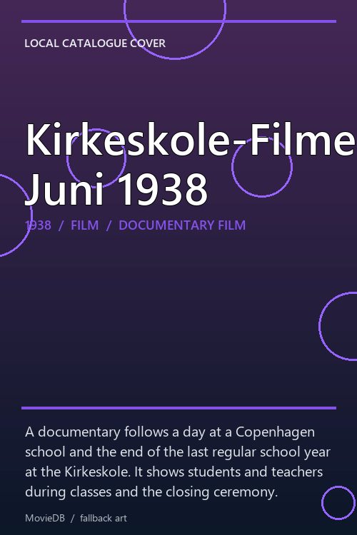 Kirkeskole-Filmen Juni 1938 poster