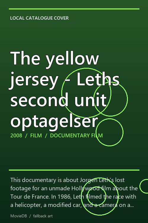 The yellow jersey - Leths second unit optagelser poster