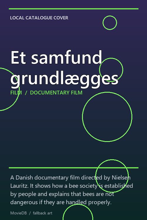 Et samfund grundlægges poster