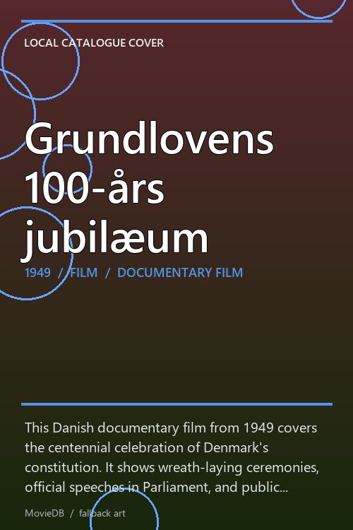 Grundlovens 100-års jubilæum poster