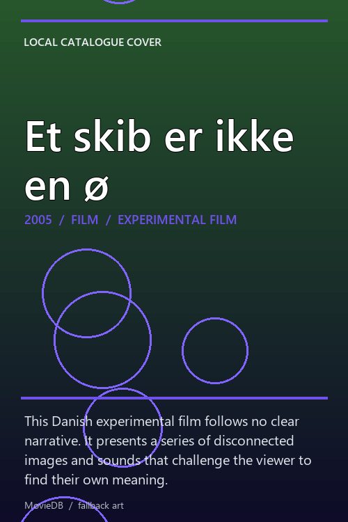 Et skib er ikke en ø poster