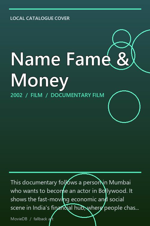 Name Fame & Money poster