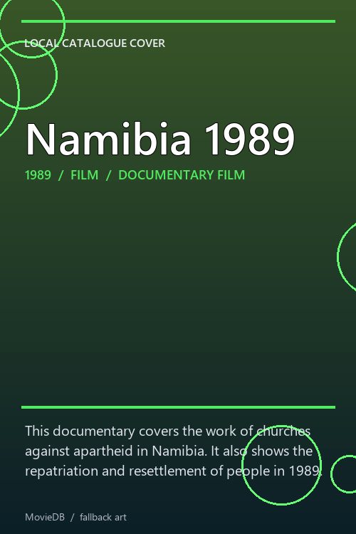 Namibia 1989 poster
