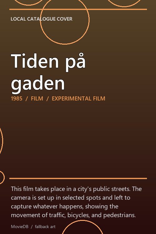 Tiden på gaden poster