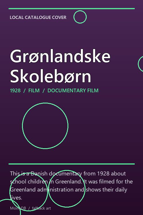 Grønlandske Skolebørn poster