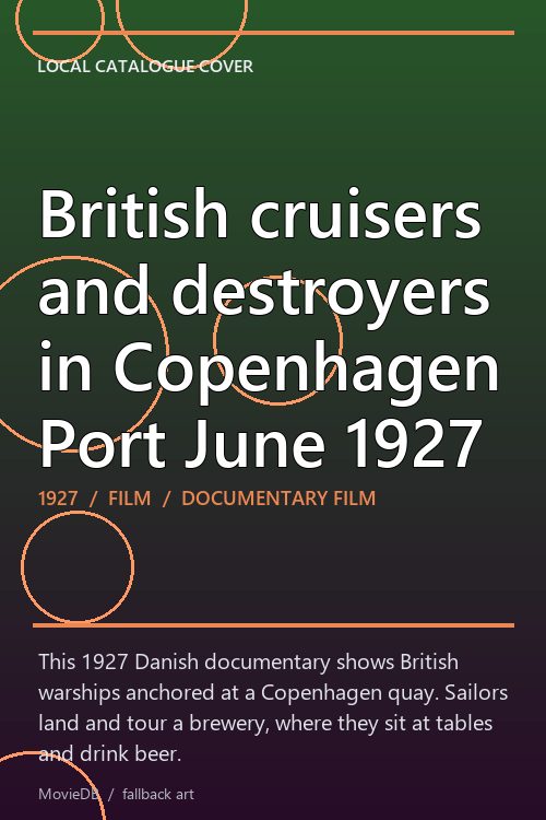 British cruisers and destroyers in Copenhagen Port June 1927 poster