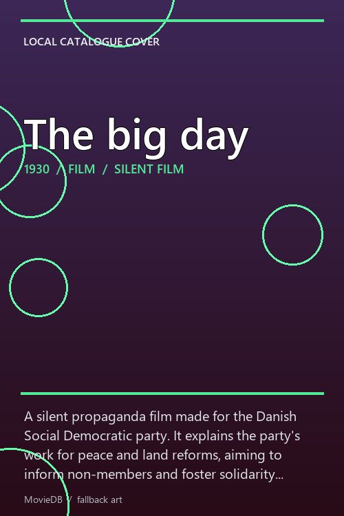 The big day poster