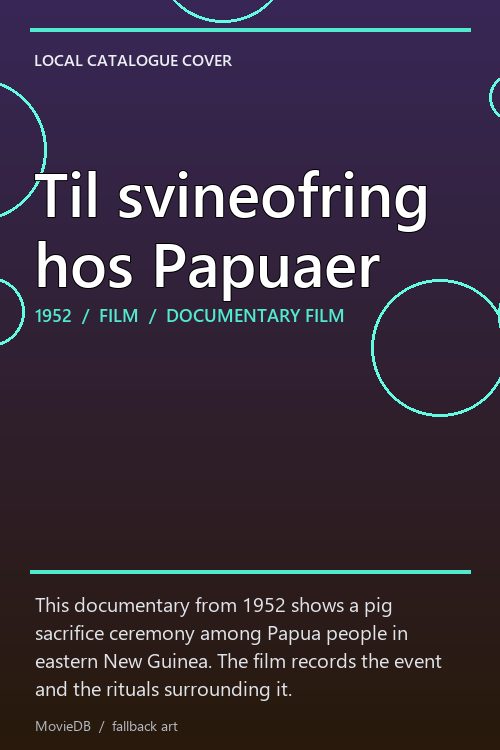 Til svineofring hos Papuaer poster