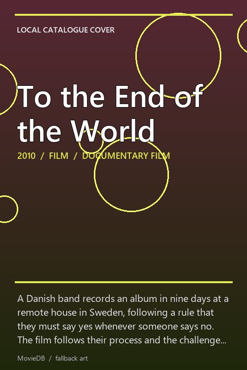 To the End of the World poster