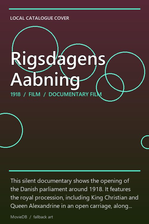 Rigsdagens Aabning poster