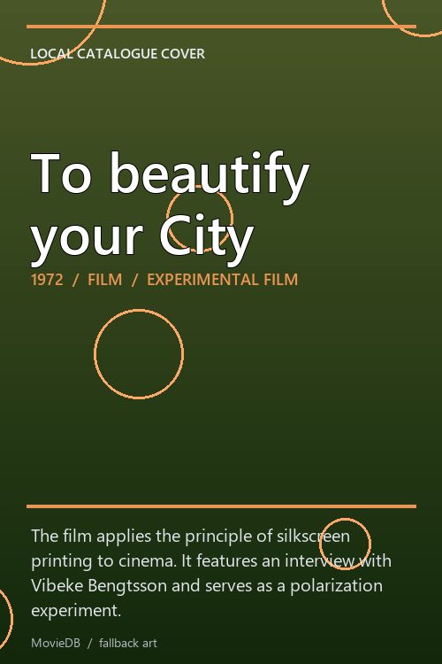 To beautify your City poster