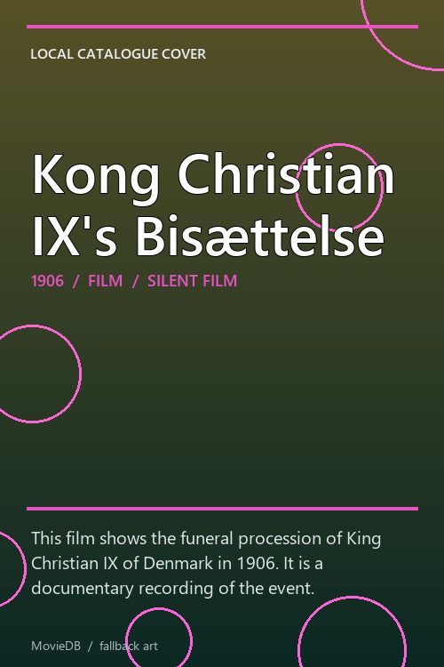 Kong Christian IX's Bisættelse poster