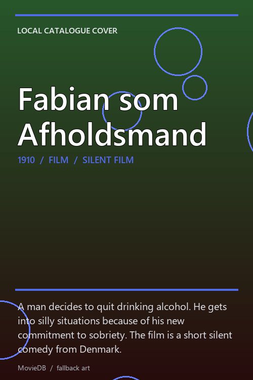 Fabian som Afholdsmand poster