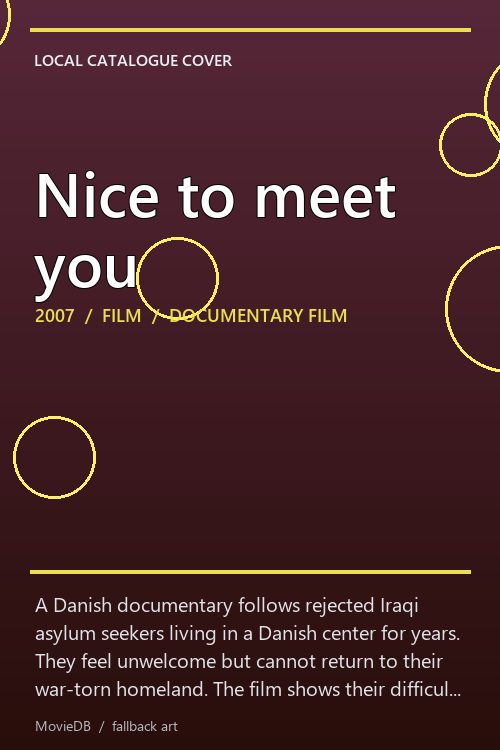 Nice to meet you poster