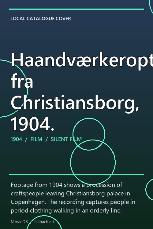 Haandværkeroptog fra Christiansborg, 1904. poster