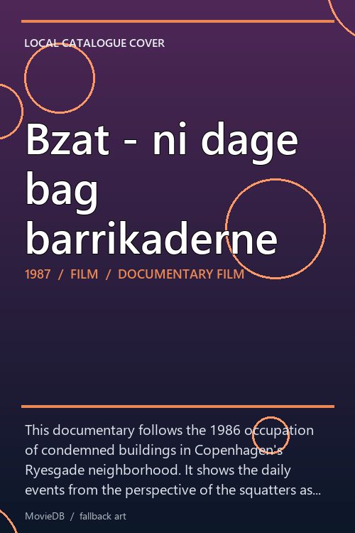 Bzat - ni dage bag barrikaderne poster