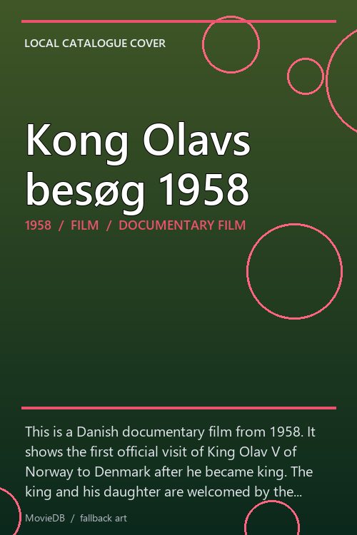 Kong Olavs besøg 1958 poster