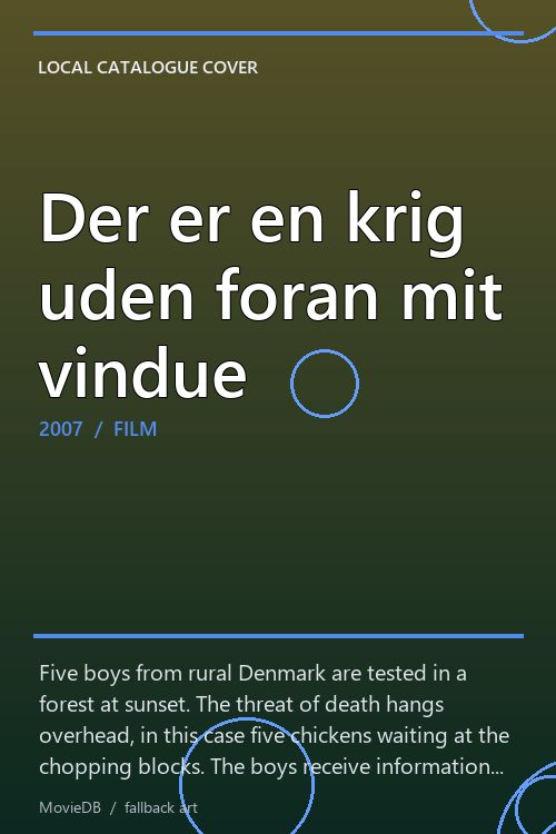 Der er en krig uden foran mit vindue poster