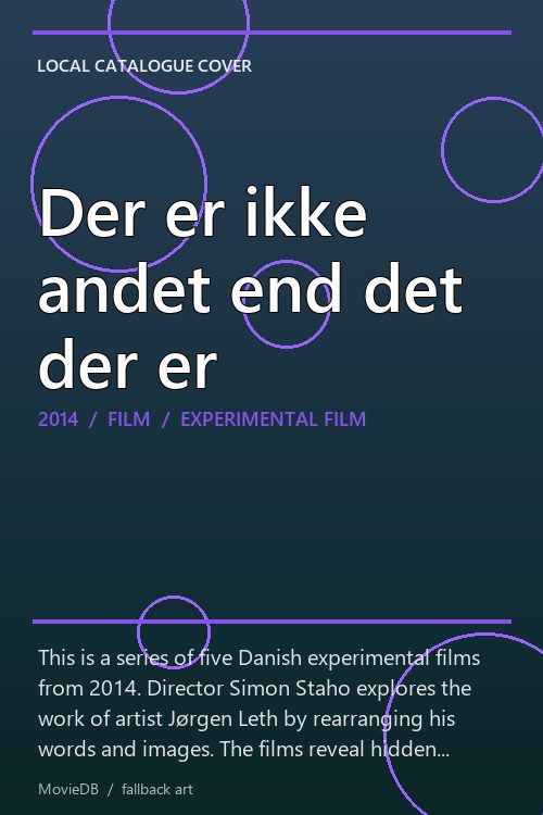 Der er ikke andet end det der er poster