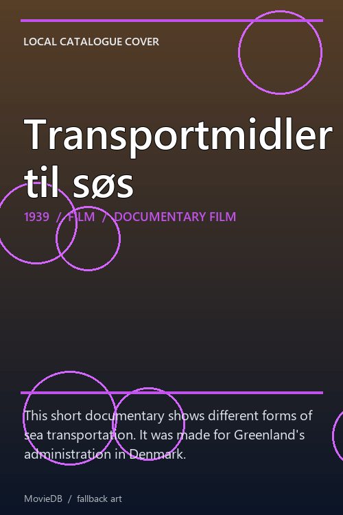 Transportmidler til søs poster