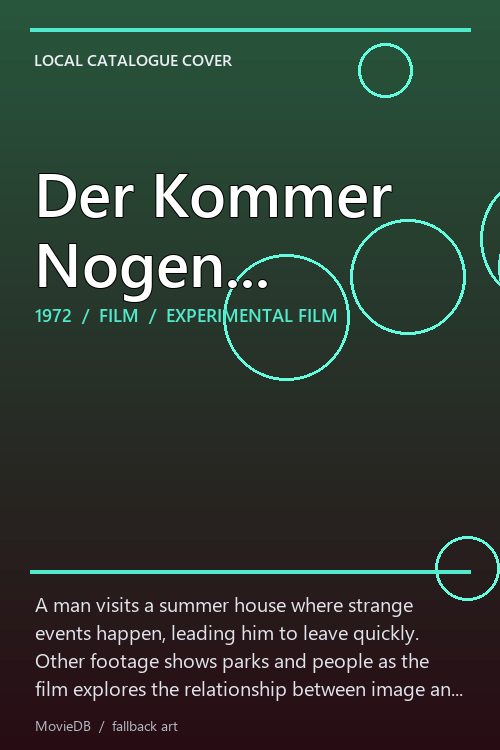 Der Kommer Nogen... poster