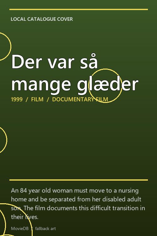 Der var så mange glæder poster