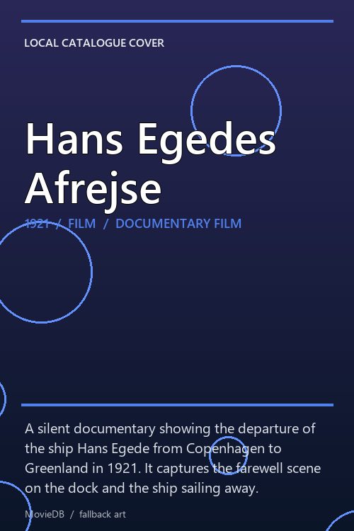 Hans Egedes Afrejse poster