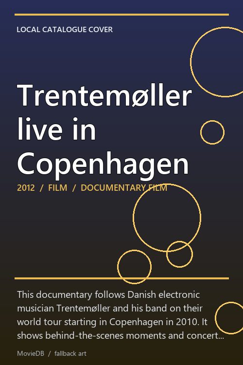 Trentemøller live in Copenhagen poster