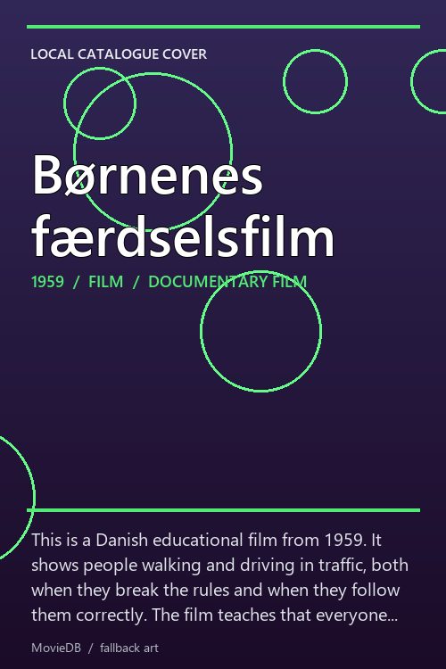 Børnenes færdselsfilm poster