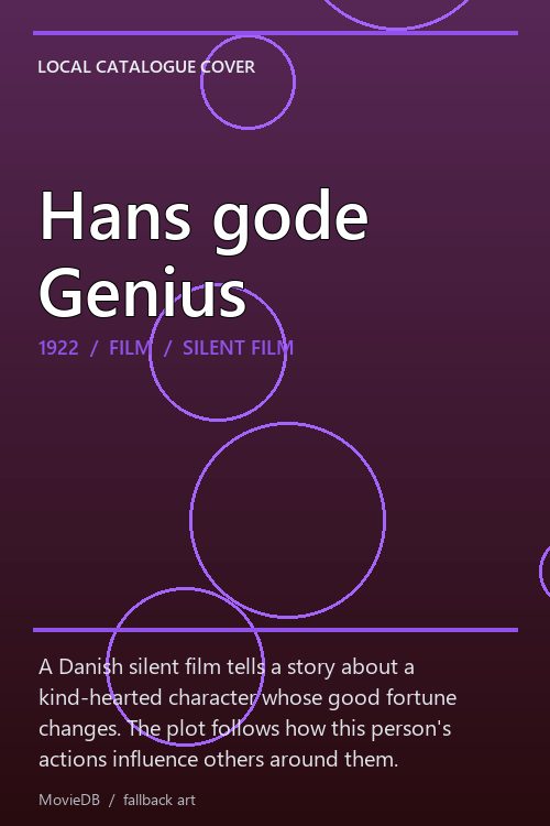 Hans gode Genius poster