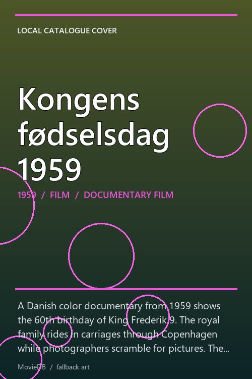 Kongens fødselsdag 1959 poster