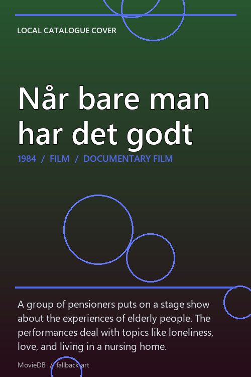 Når bare man har det godt poster