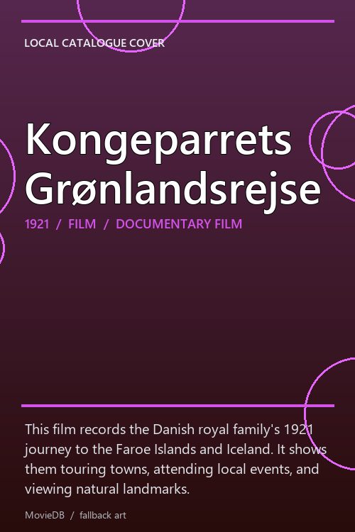 Kongeparrets Grønlandsrejse poster