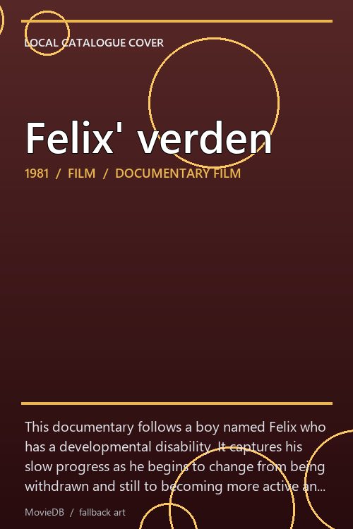Felix' verden poster