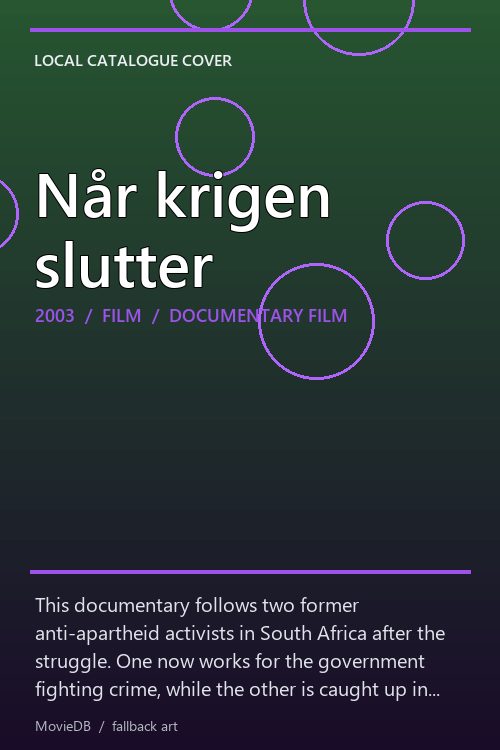 Når krigen slutter poster