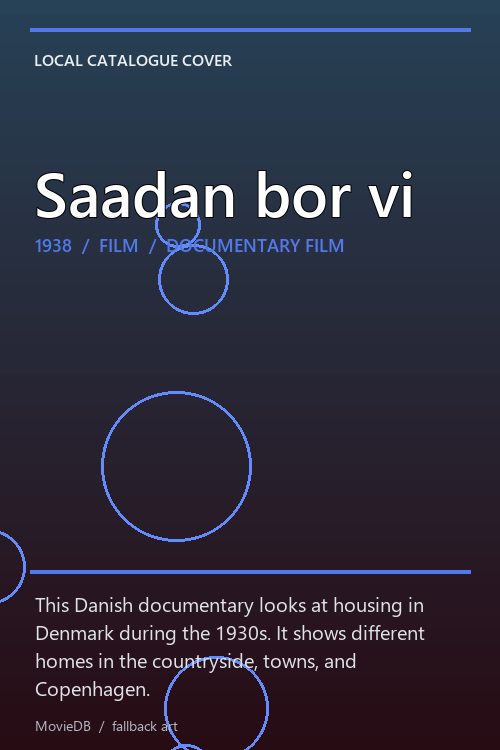 Saadan bor vi poster