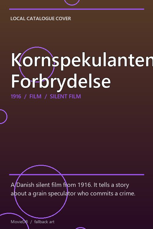Kornspekulantens Forbrydelse poster