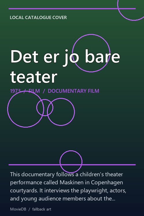 Det er jo bare teater poster